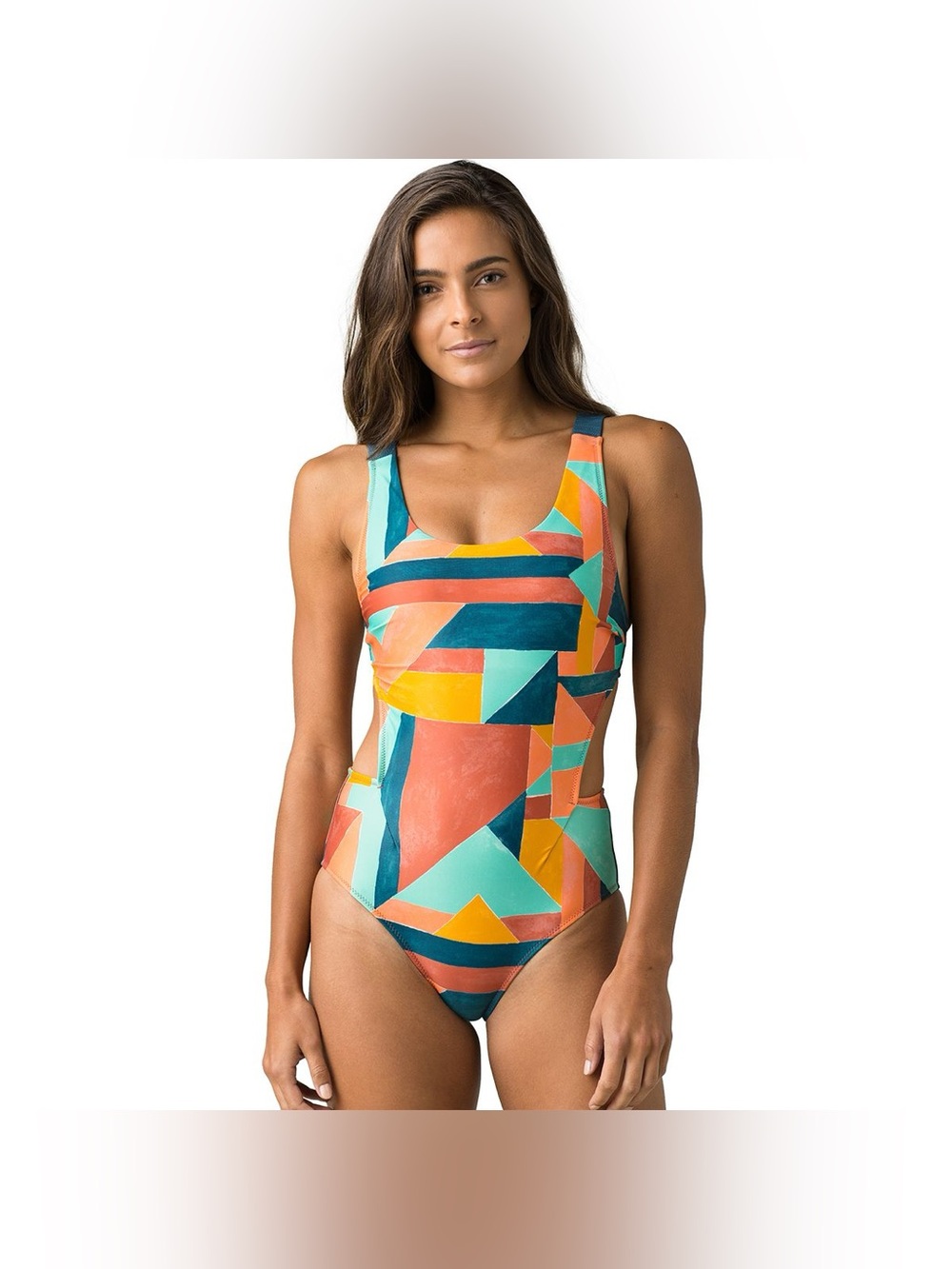 Prana Neolani One-Piece Swimsuit Atlantic Seaglass Color Block Women's Small